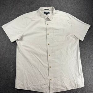 ROARK Mens XL Classic Fit Short Sleeve Button Up Shirt 70% Organic Cotton